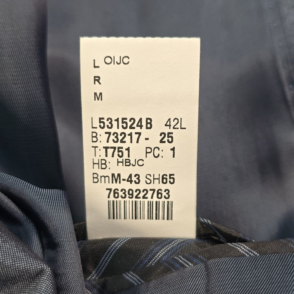 John Varvatos USA Blazer Sport coat Men 42L Navy Blue Canada Made‎ Rayon Blend - Picture 7 of 10
